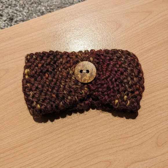 Red/Brown Crochet Headband OS - Picture 1 of 2